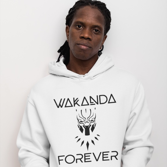 WAKANDA FOREVER BLACK: DESIGN; UNISEX CUSTOM HOODIE - Picture 2 of 3